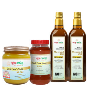 A2 Ghee+Pure Honey(plastic bottle)+Cold Pressed Mustard Oil