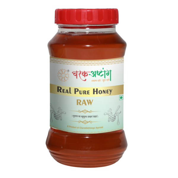 CharakAshtanga 100% Pure Natural Raw Honey - Unfiltered | Unpasteurized | No Added Sugar | Unprocessed | No Preservatives | Wild Forest Honey and Rich in Flavor